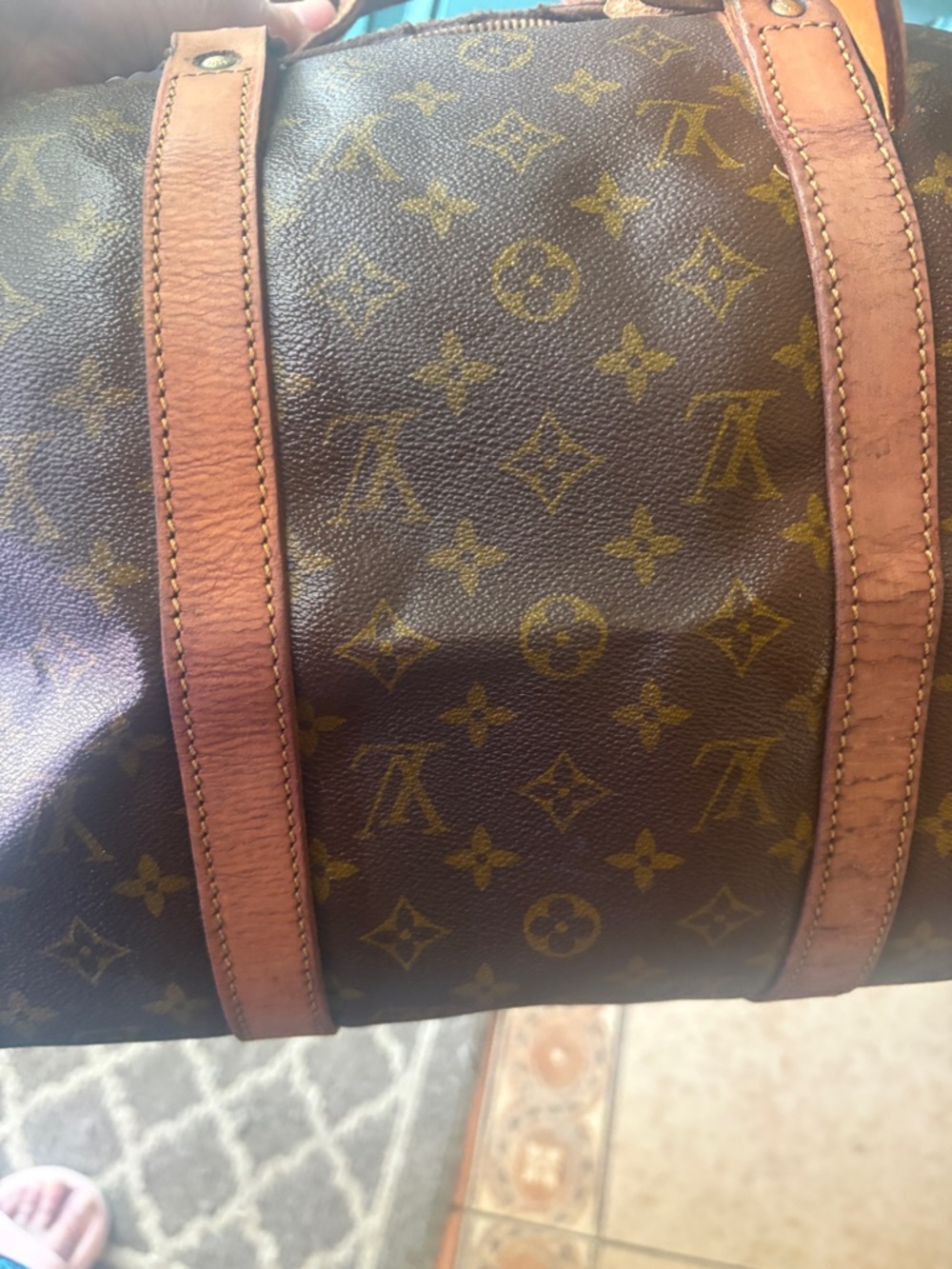 LV Sac Souple 45 Monogram Vintage Travel Bag Authentic - Picture 11 of 15